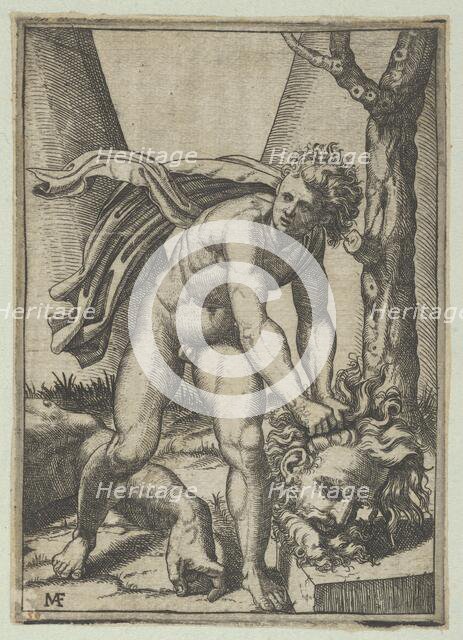 David with the head of Goliath, ca. 1515-16. Creator: Marcantonio Raimondi.