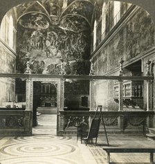 'Sistine Chapel in the Vatican where the Pope is crowned, Rome, Italy', c1909. Creator: Unknown.