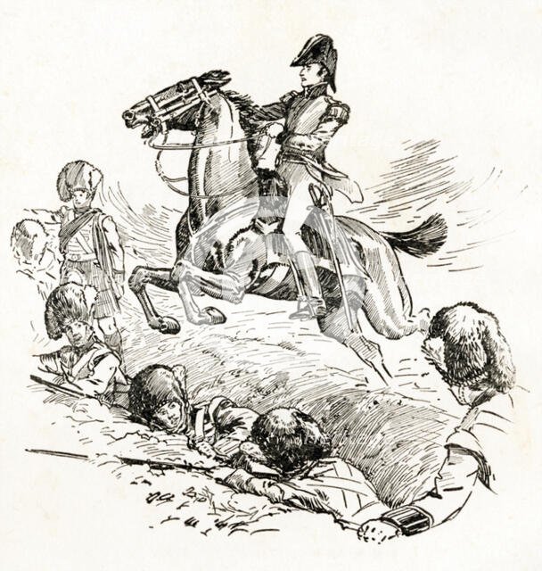 'Wellington at Quatre Bras', c1900.  Creator: Howard Davie.