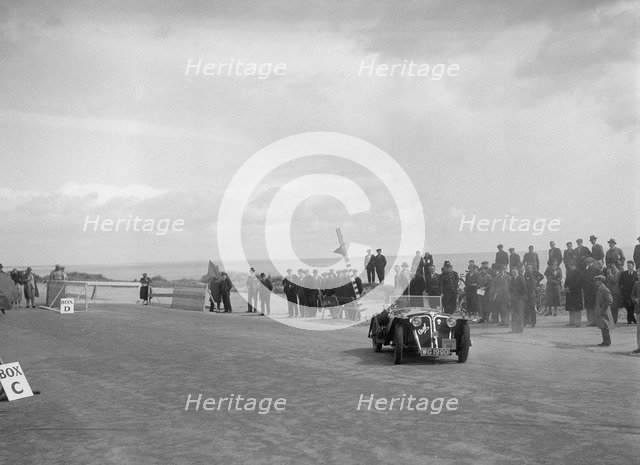 Home-built Cowal 2-seater sports of JW Robertson competing in the RSAC Scottish Rally, 1934. Artist: Bill Brunell.