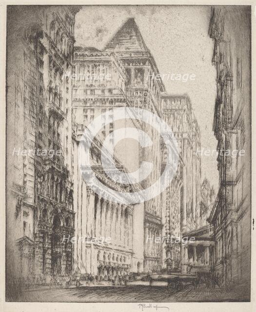 New York Stock Exchange, 1923. Creator: Joseph Pennell.