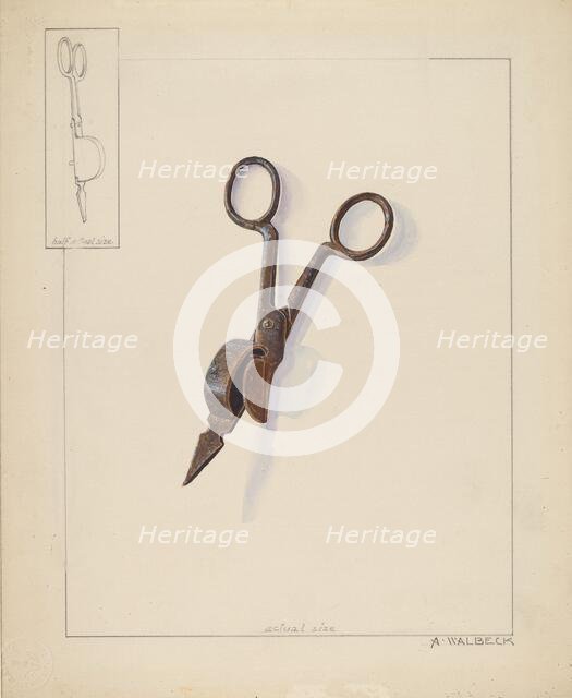 Candle Snuffer, c. 1936. Creator: Alfred Walbeck.