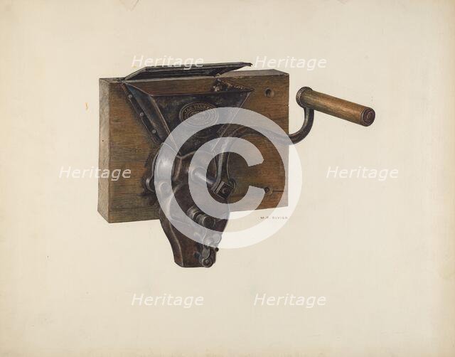 Coffee Mill, c. 1940. Creator: Milton Bevier.