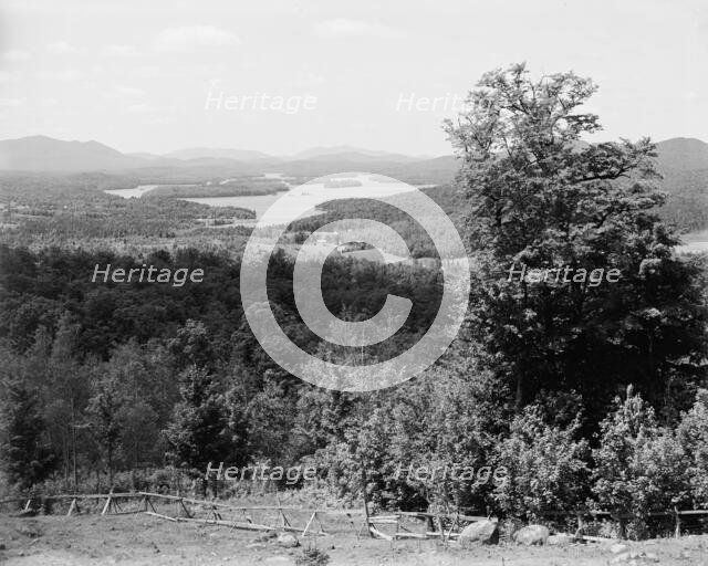 Lower Saranac Lake from Mount Pisgah, Adirondack Mtns., N.Y., between 1900 and 1910. Creator: Unknown.