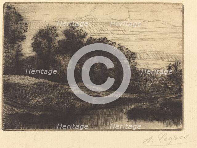 Sunset (Le soir (Coucher de soleil)). Creator: Alphonse Legros.