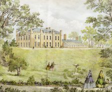 South-east view of Lenton Hall, Nottingham, Nottinghamshire, 1867. Artist: Unknown