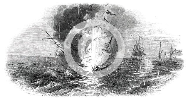 The Schleswig-Holstein War - Blowing Up of the Screw Steamer "Von der Tan", 1850. Creator: Unknown.