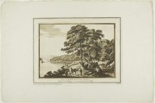 View Up Neath River from the House at Briton Ferry in Glamorgan Shire, from Twelve..., 1773-75. Creator: Paul Sandby.