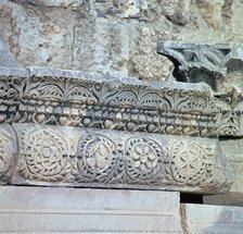 Stonework decoration in the Temple in Capernaum, 1st century. Artist: Unknown