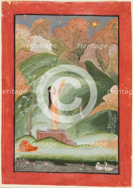 Worship of the Sun (Surya Puja), c. 1810. Creator: Chokha (Indian, 1770-1830), attributed to.