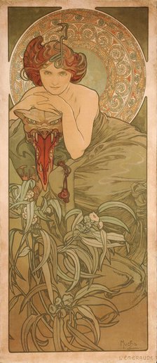 Emerald (From the series The gems). Artist: Mucha, Alfons Marie (1860-1939)