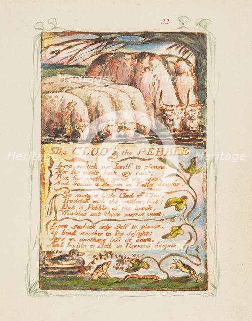 Songs of Innocence and of Experience: The Clod & the Pebble, ca. 1825. Creator: William Blake.