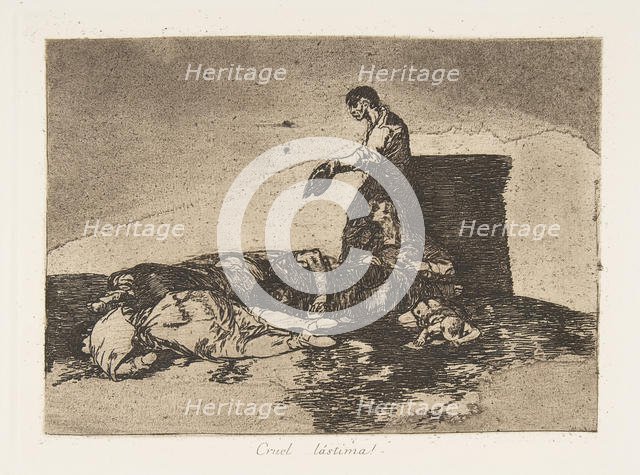 Plate 48 from 'The Disasters of War' (Los Desastres de la Guerra): 'Cr..., 1811-12 (published 1863). Creator: Francisco Goya.