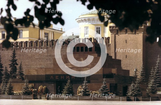 Lenin's mausoleum, Red Square, Moscow, 1980. Artist: Unknown