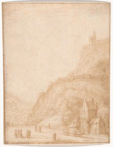 Landscape with Figures and Horses in the Foreground, 1638/87. Creator: Gillis Neyts.