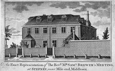 View of Stepney Meeting House, Stepney, London, 1783.              Artist: Anon