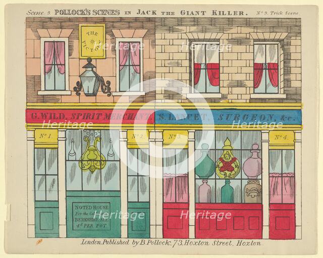 Scene 9, from Jack the Giant Killer, Scenes for a Toy Theater, 1870-90. Creator: Benjamin Pollock.