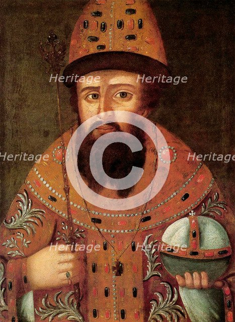 Portrait of the Tsar Michail I Fyodorovich of Russia', (1596-1645), early 17th century. Creator: Anonymous.