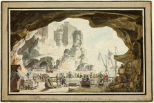 View of the Grotta di Palazzo with Banquet, c. 1790. Creator: Louis Jean Desprez.