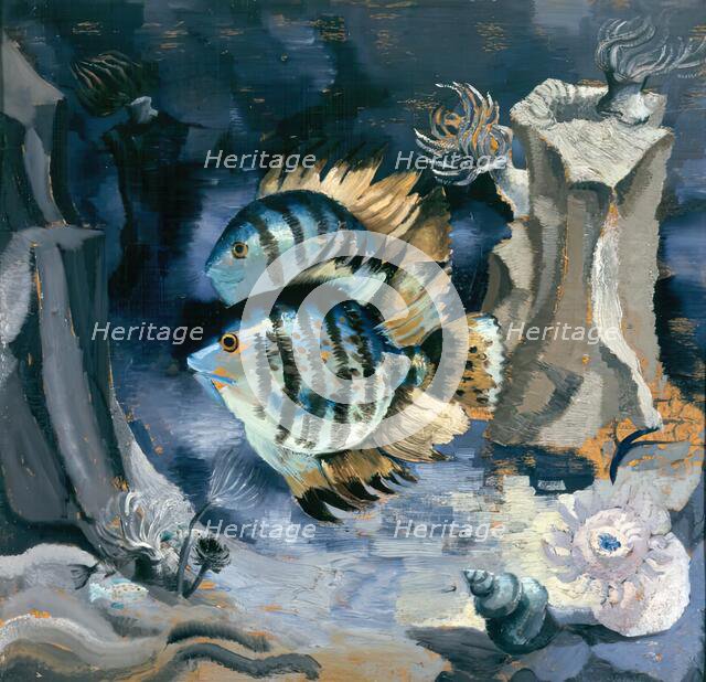 Angelfish - London Aquarium, 1930. Creator: Christopher Wood.