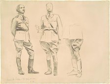 Studies for "General Officers of World War I", 1920-1922. Creator: John Singer Sargent.