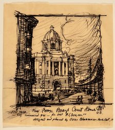New Bronx County Courthouse, 1903. Creator: Oscar Bluemner.