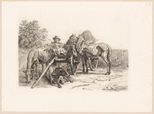 Farmer and His Cart, 1834. Creator: Johann Adam Klein.
