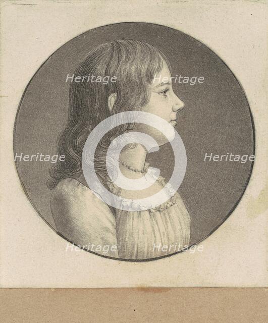 Unidentified Young Woman, 1797. Creator: Charles Balthazar Julien Févret de Saint-Mémin.