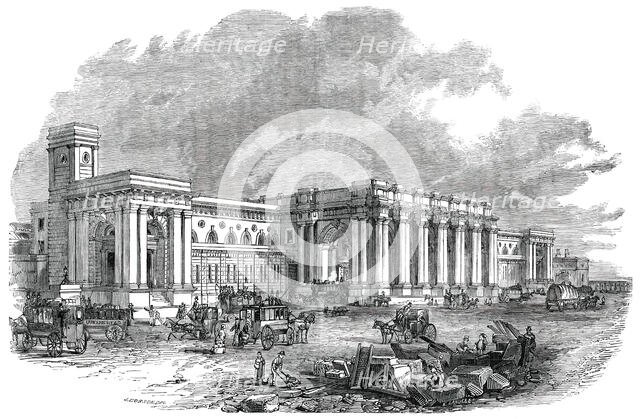 The Great Central Railway Station at Newcastle-Upon-Tyne, 1850. Creator: Unknown.