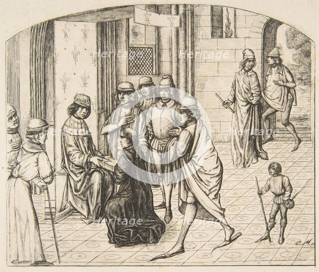 Presentation of Valerius Maximus to King Louis XI, 1862. Creator: Charles Meryon.