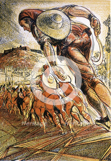 Reapers War (1640 -1652), Catalan secessionist uprising, entry of a group of reapers in the city …