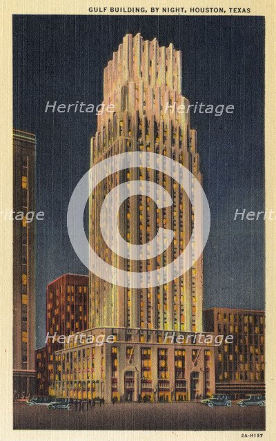 Gulf Building, Houston, Texas, USA, 1932. Artist: Unknown