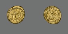Solidus (Coin) of Constans II and Constantine IV, 659-668. Creator: Unknown.