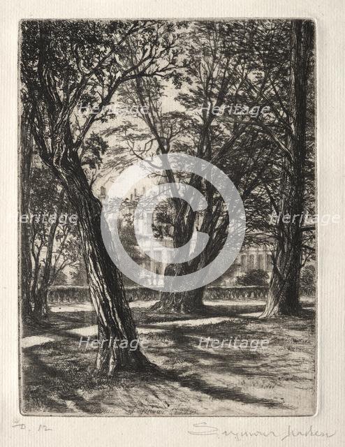 Kensington Gardens (The Small Plate), 1859. Creator: Francis Seymour Haden (British, 1818-1910).