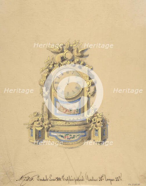 Design for a Clock, 19th century. Creator: Anon.