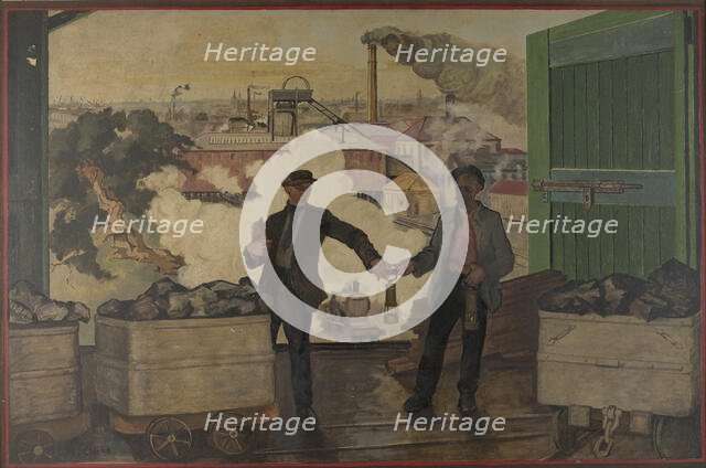 Coalmining Poster for the Empire Marketing Board, 1934. Creator: Margaret Clarke.