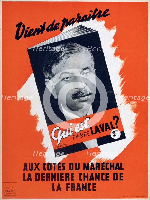 'Who is Pierre Laval?', Vichy French propaganda poster, 1940-1944. Artist: Unknown