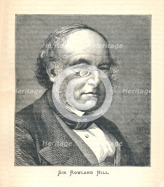 'Sir Rowland Hill, originator of the Postage Stamp', 1893.  Artist: Unknown.