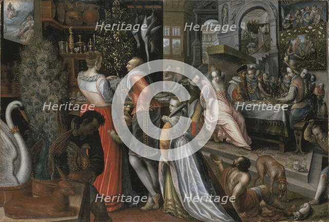 The rich man and Lazarus, unknown date. Creator: Anon.