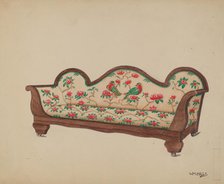 Sofa, 1935/1942. Creator: William Mills.