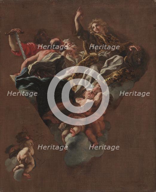 Sketch for "The Four Prophets of Israel" (for Il Gesù, Rome), c. 1675-1677. Creator: Giovanni Battista Gaulli (Italian, 1639-1709).