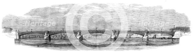Intended new bridge over the Thames at Blackfriars, 1862. Creator: Unknown.