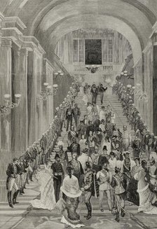 Reception in honour of the Ambassadors Extraordinary at the Royal Palace, Madrid, 27 January 1878. Creator: Andrés Ovejero.