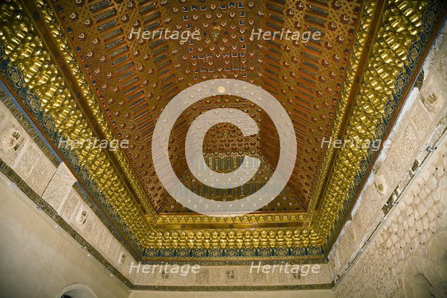 The ceiling of the Galley Chamber (Sala de la Galera) in the Alcazar of Segovia, Spain, 2007. Artist: Samuel Magal