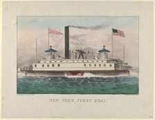 New York Ferry Boat, ca. 1860-65., ca. 1860-65. Creators: Nathaniel Currier, James Merritt Ives, Currier and Ives.