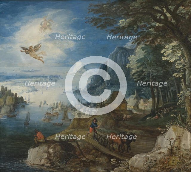 Landscape with the Fall of Icarus. Creator: Joos de Momper, the younger.