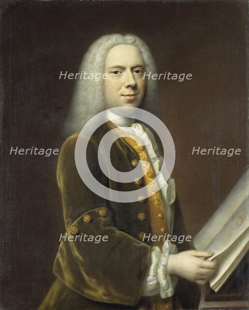 Portrait of a Man, probably Cornelis Troost (1696-1750), 1737. Creator: Balthasar Denner.