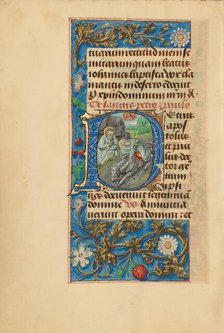 Initial P: Saint Peter and the Conversion of Saint Paul; Crohin-La Fontaine Hours, (about 1480-85?). Creators: Master of the Dresden Prayer Book, Workshop of the Master of the Dresden Prayer Book.