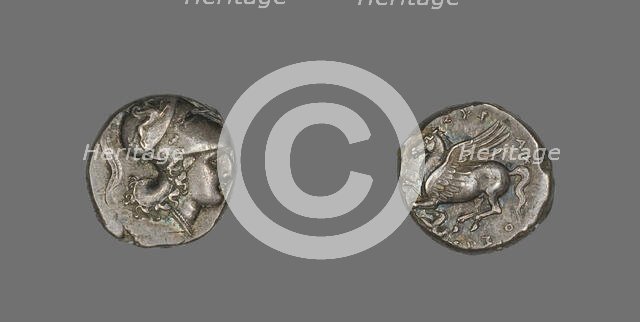 Stater (Coin) Depicting the Goddess Athena, 317-310 BCE. Creator: Unknown.