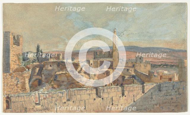 View of the Old City of Jerusalem, 2nd half 1800s. Creator: John Fullylove (British, 1845-1908).